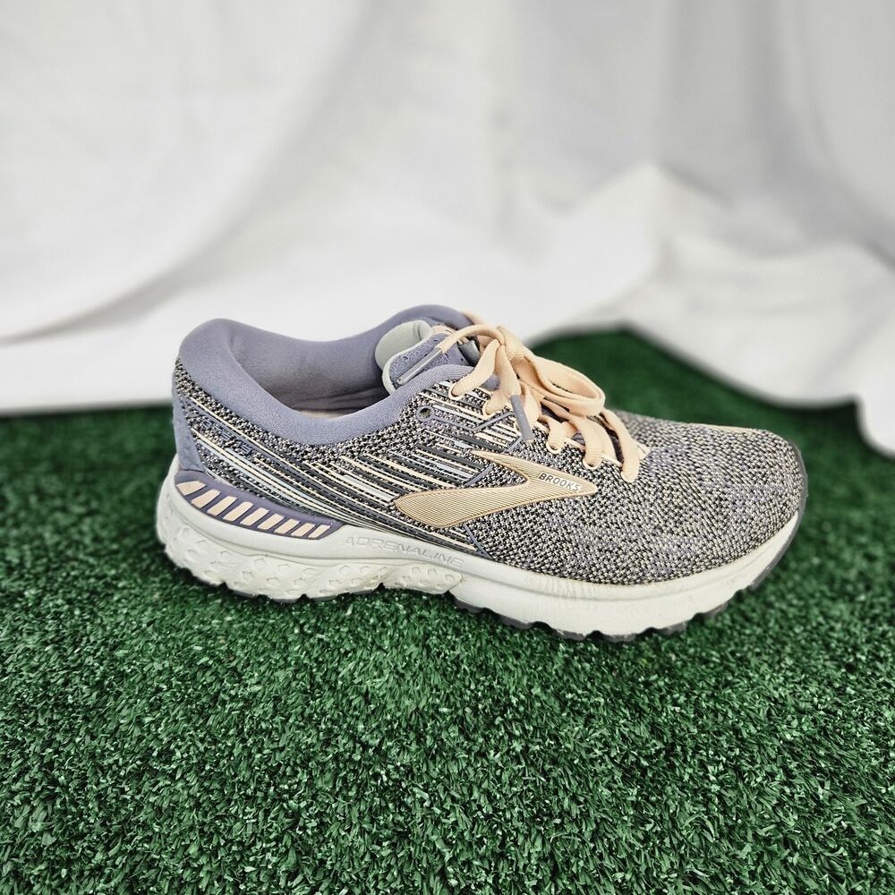 Brooks Women's Gray and Light Pink Running Sneakers - Picture 2 of 11